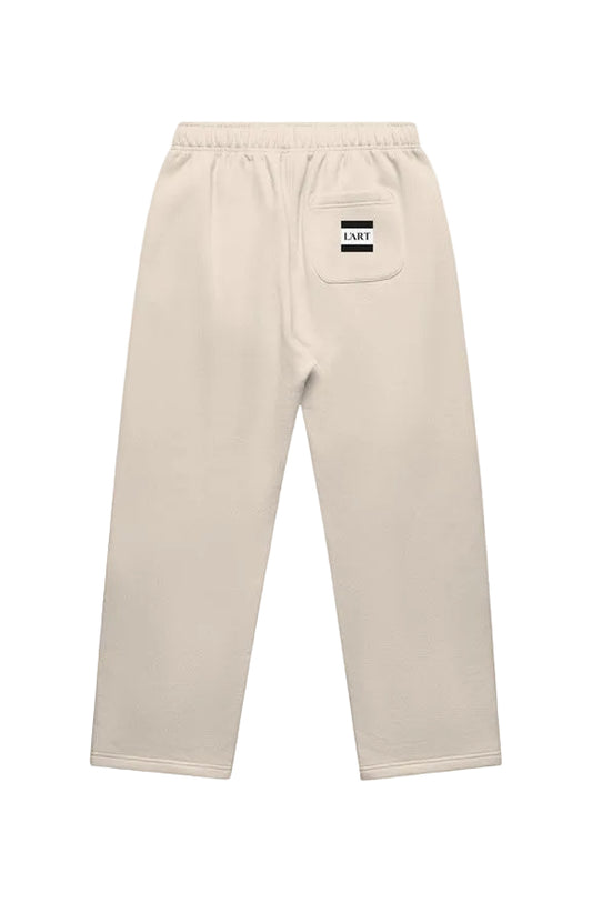 L'ART relax cuffless trackpants-Bone