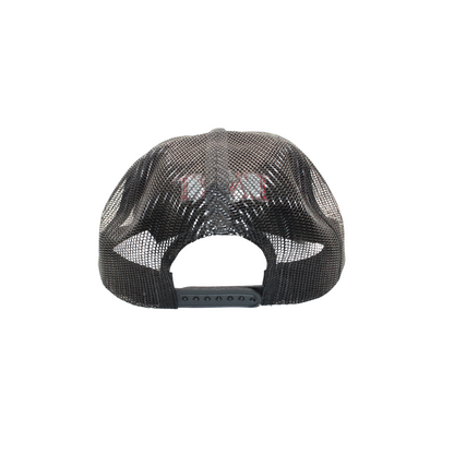 L'ART Barred Eyes Panda embroidered Trucker