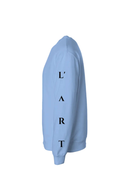 L'ART hand Dyed Crew Neck sky blue V1