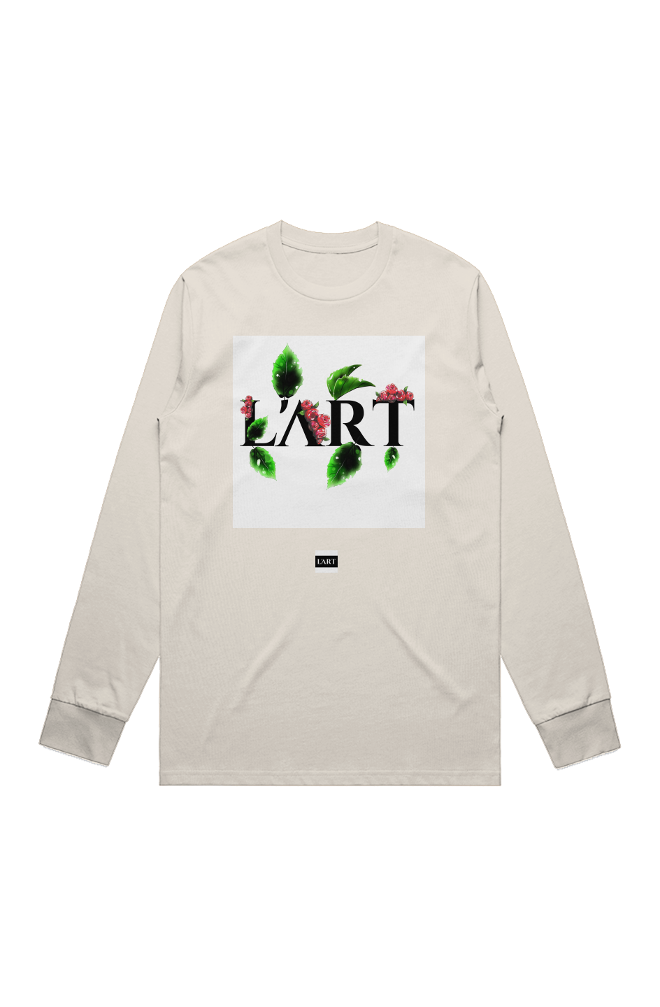 L'ART growth MENS CLASSIC L/S TEE ecru