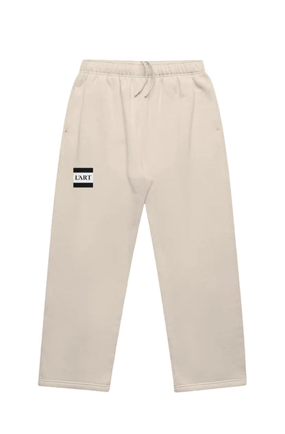 L&amp;#39;ART relax cuffless trackpants-Bone