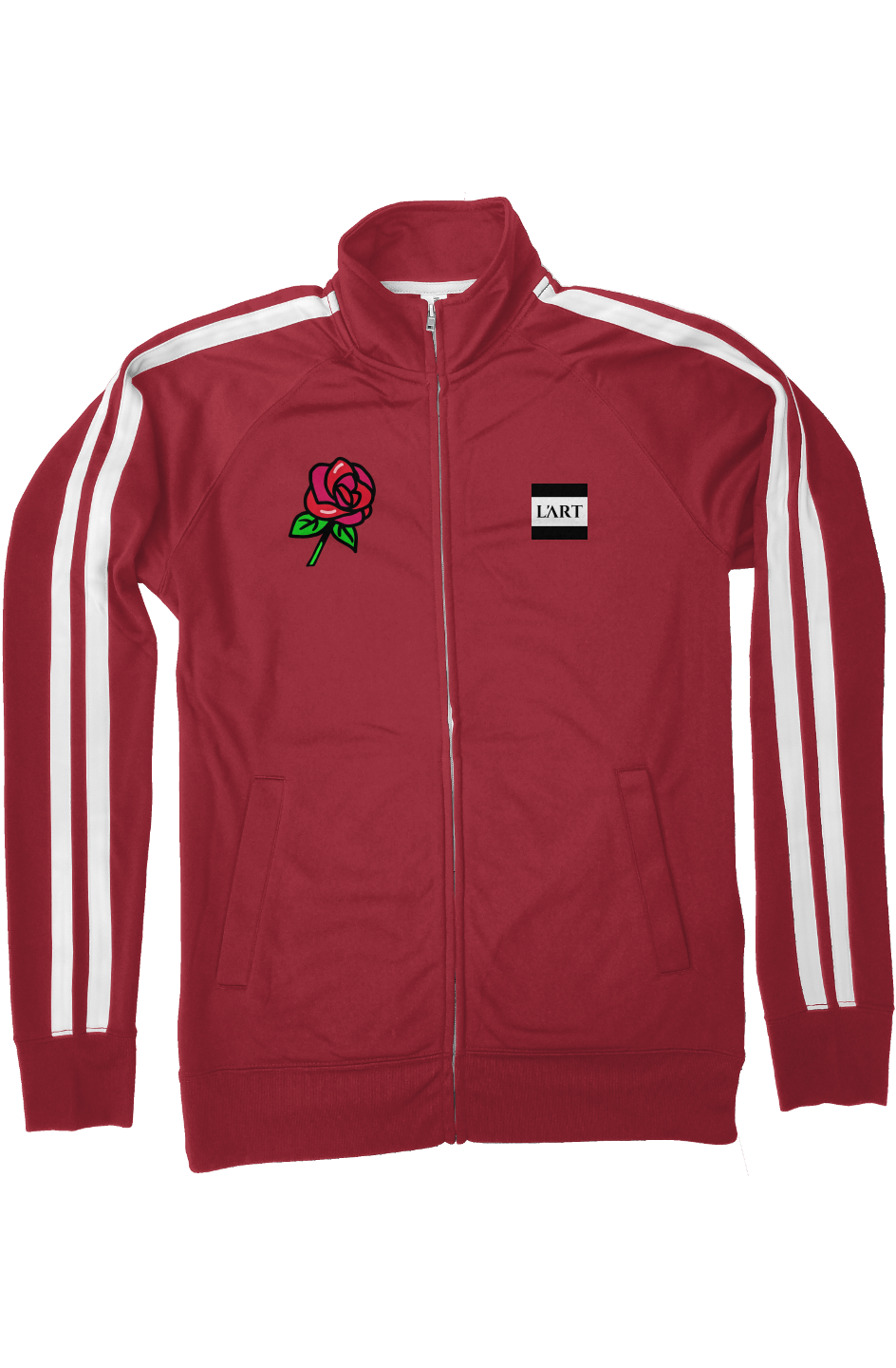 L'art Independent Track Jacket rose and logo red