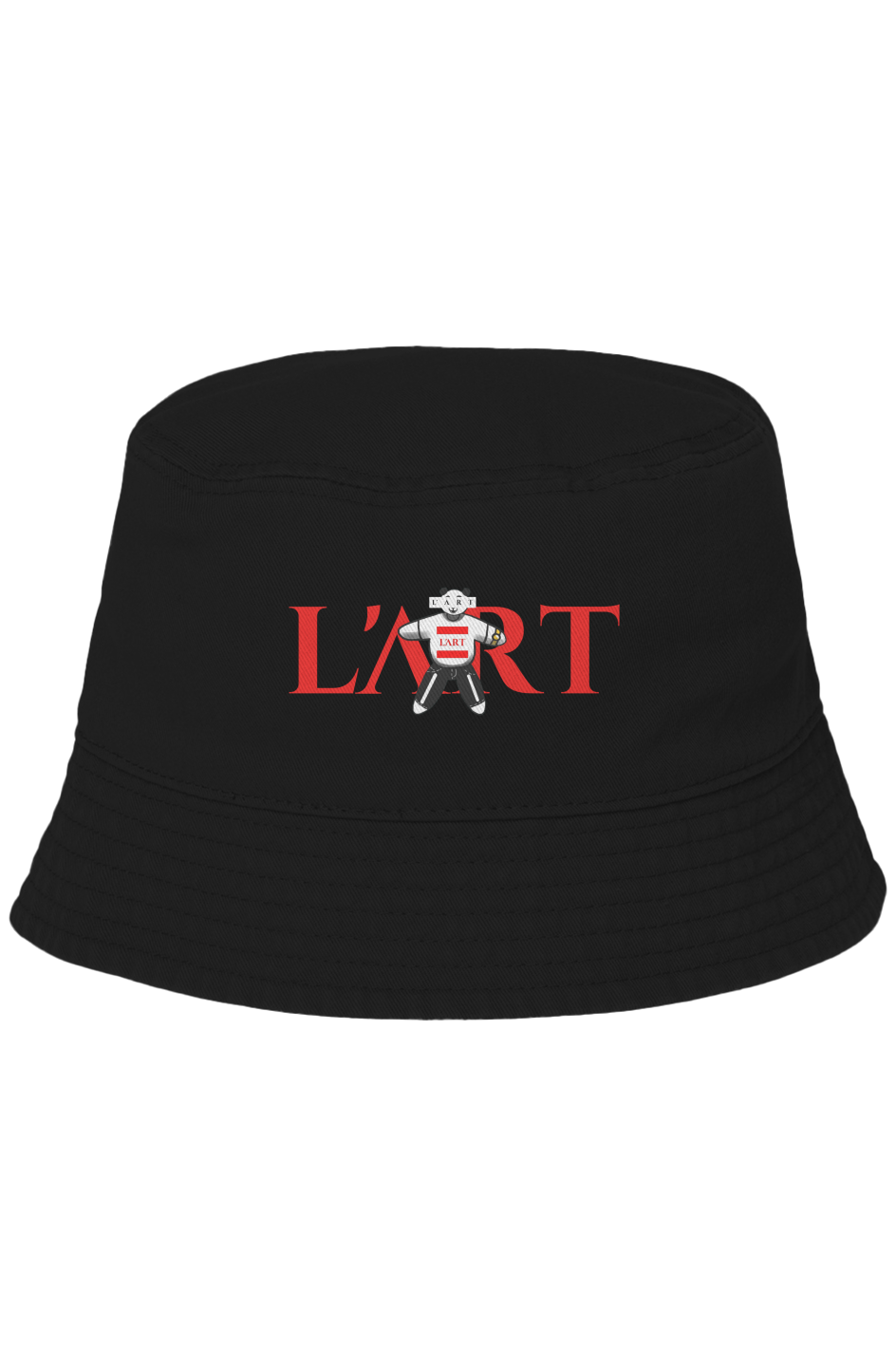L&amp;#39;ART Straight Sustainable Bucket Hat black