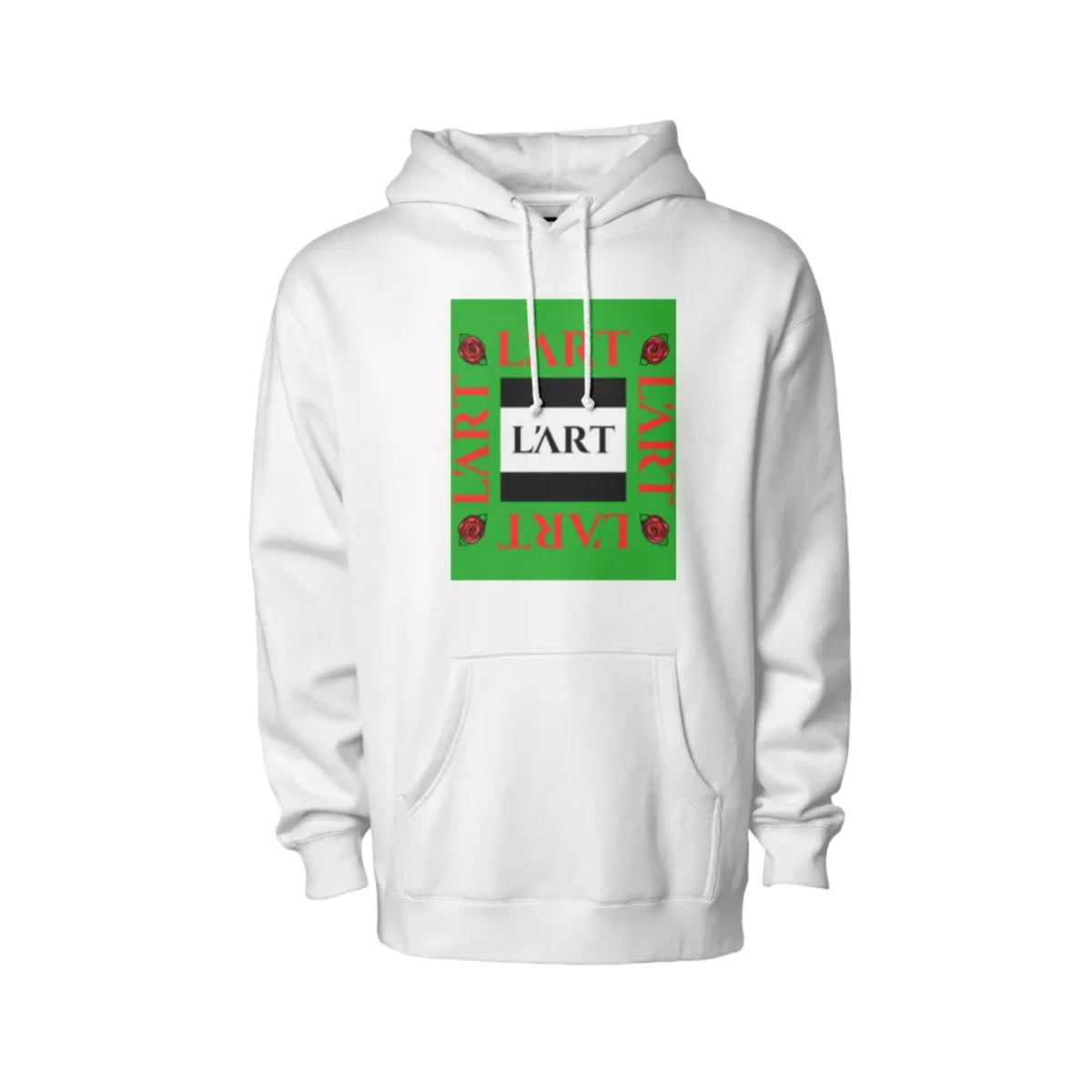 L'ART Green Field hoodie white