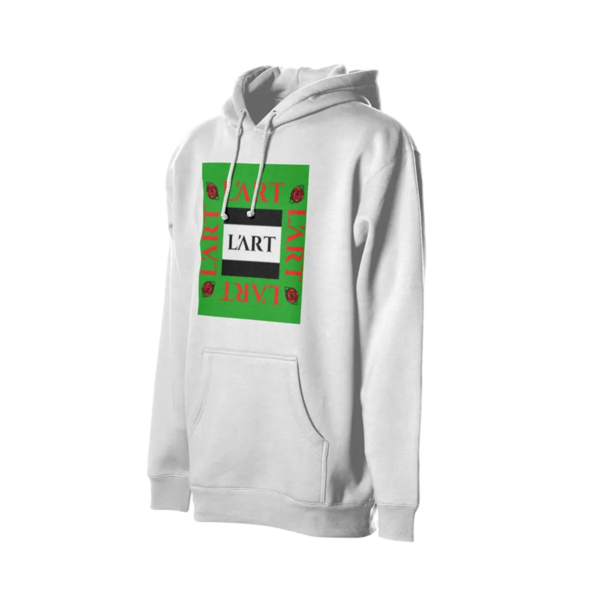 L'ART Green Field hoodie white