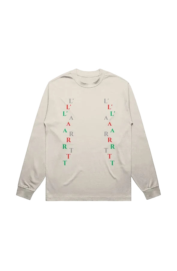 L'ART Letter Rain Long Sleeve T shirt