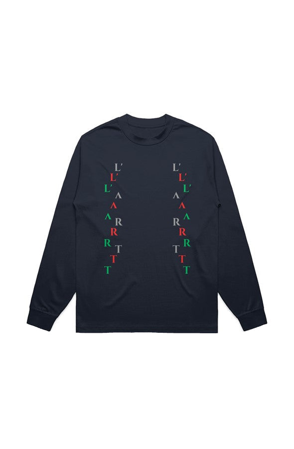 L'ART Letter Rain Long Sleeve T shirt
