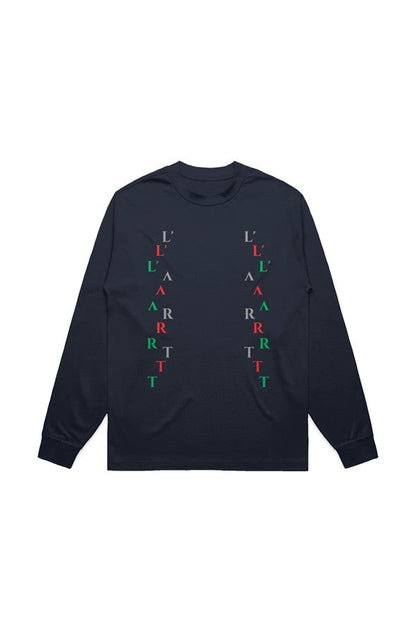 L'ART Letter Rain Long Sleeve T shirt