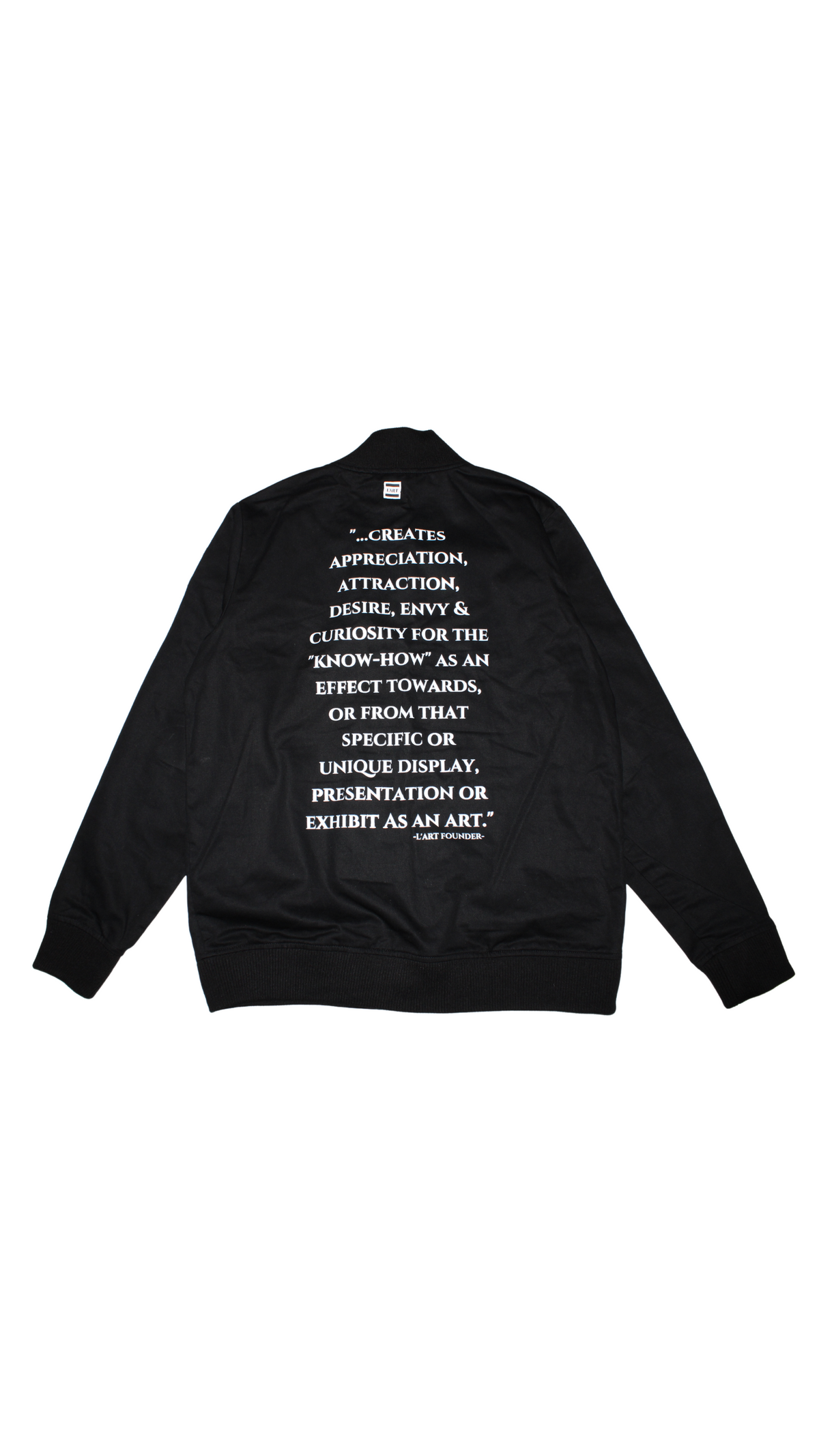 L'ART Barred Eyes Panda Cotton Bomber Jacket