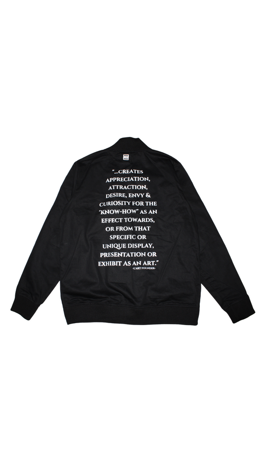 L'ART Barred Eyes Panda Cotton Bomber Jacket