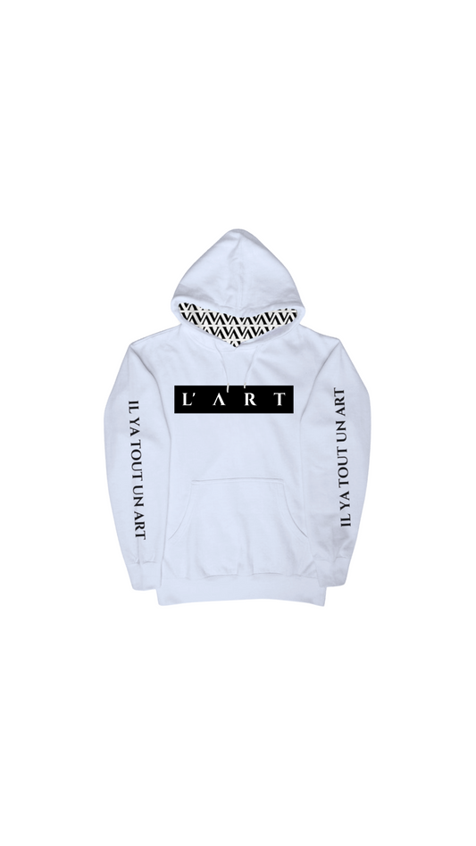 L'ART IYTUA Barred Eyes Strip Hoodie