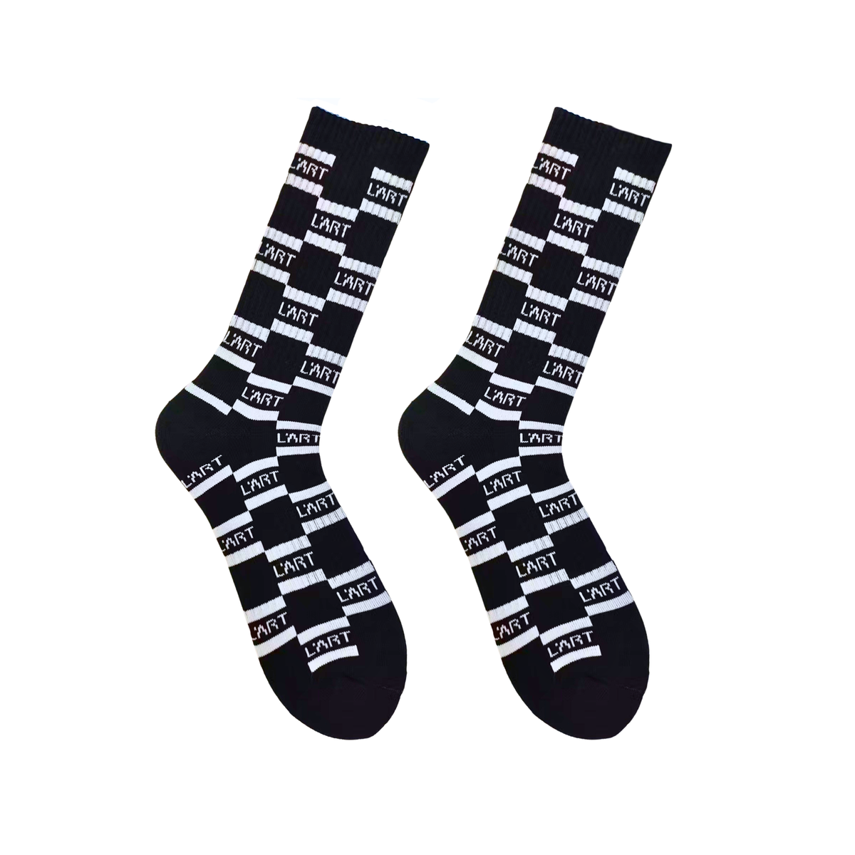 L'ART Grid Athletic Crew Sock