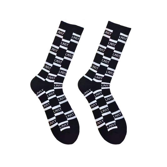 L'ART Grid Athletic Crew Sock
