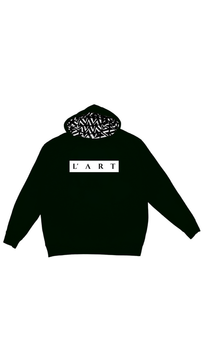 L'ART Barred Eyes Strip Hoodie