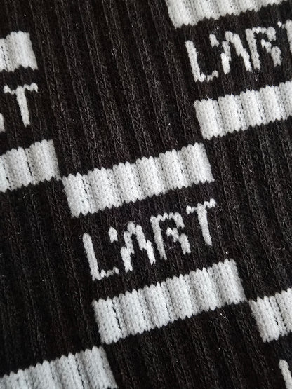 L'ART Grid Athletic Crew Sock