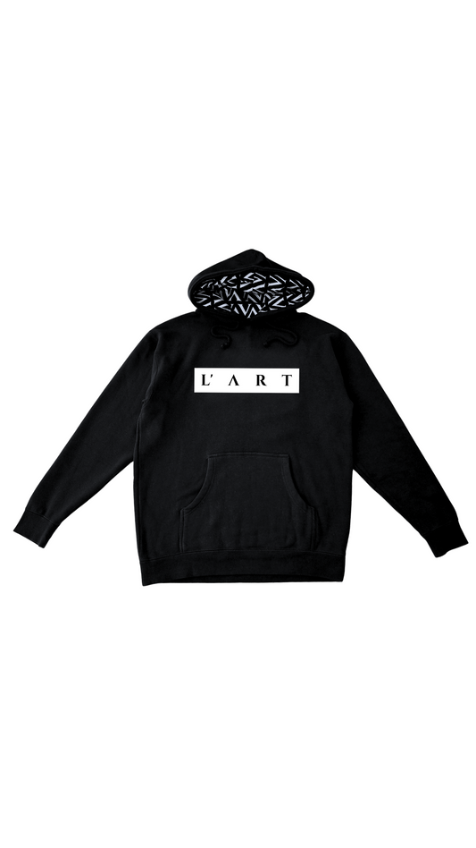 L'ART Barred Eyes Strip Hoodie