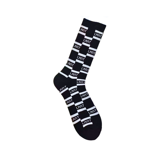 L'ART Grid Athletic Crew Sock