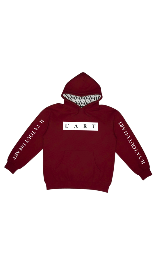 L'ART IYTUA Barred Eyes Strip Hoodie