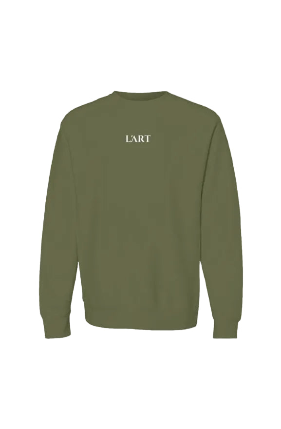 L;ART O Legend PHW Cross Grain Crewneck OLIVE