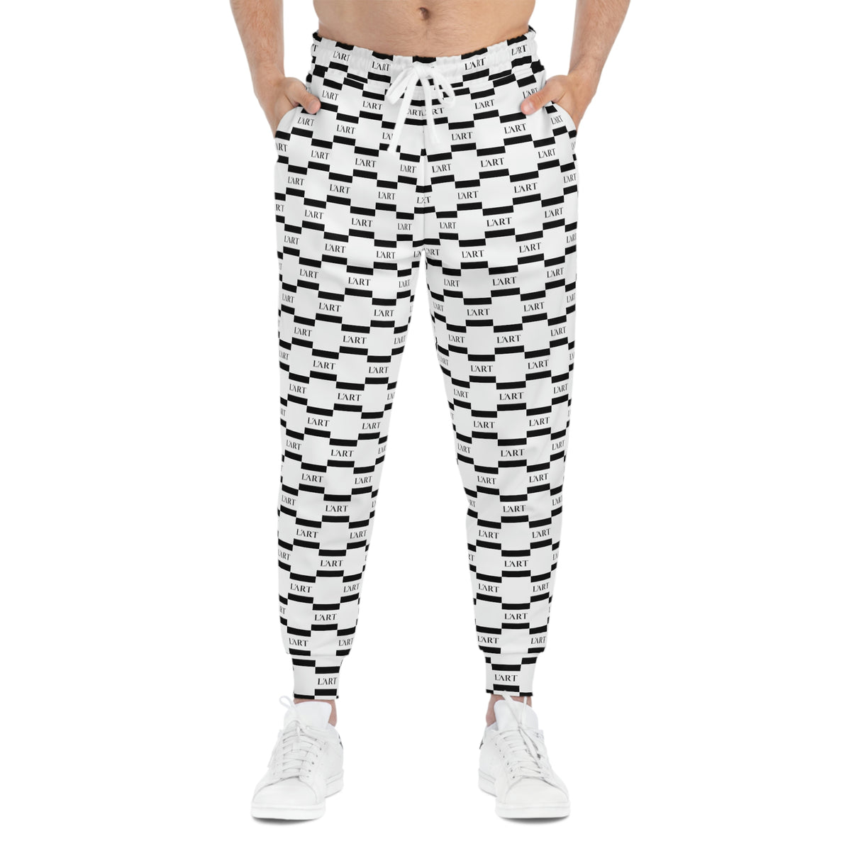 L'ART Grid Athletic Joggers